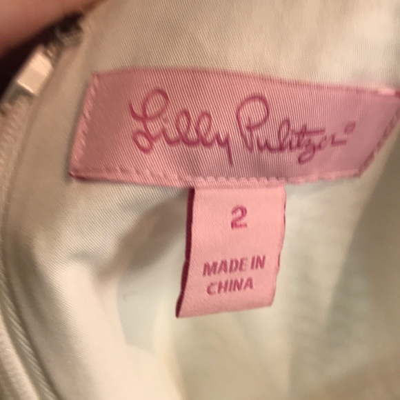 White and gold Lilly Pulitzer dress size 2 - Picture 4 of 4